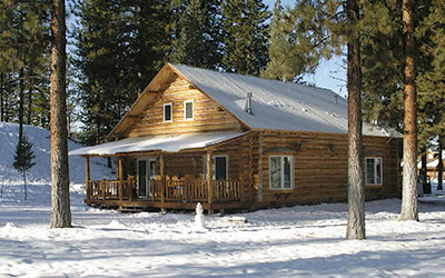 Ponderosa Cabin in Winter